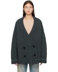 MM6 by Maison Martin Margiela - Green Double-breasted Jacket - Lyst