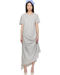 Ashley Williams - Comb Embossed Draped Midi Dress - Lyst