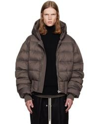 Rick Owens - Taupe Tower Hooded Down Jacket - Lyst