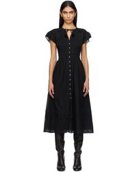Sea - Robe Midi Nomi Noire À Manches Courtes - Lyst