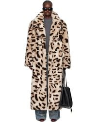 VAQUERA - Leopard Faux-Fur Coat - Lyst