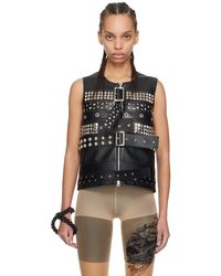 Junya Watanabe - Studded Faux-leather Vest - Lyst