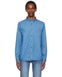 pour homme en coloris Bleu Homme Vêtements Chemises Chemises casual et boutonnées Chemise Lloyd en coton Coton A.P.C 