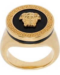 Versace - ゴールド メドゥーサ エナメル リング - Lyst