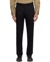 Dunhill - Black Zip Chino Trousers - Lyst