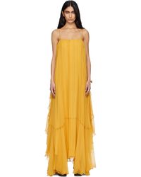 Chloé - Sleeveless Silk Mousseline Maxi Dress - Lyst