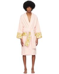 Versace - Pink & Gold 'i Heart Baroque' Robe - Lyst