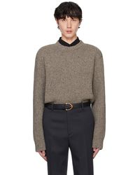 Bottega Veneta - Taupe Wool Tailored Sweater - Lyst