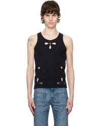 Coperni - ブラック Petal Embroidered タンクトップ - Lyst