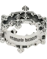 Emanuele Bicocchi - Avelli Cross Double Band Ring - Lyst