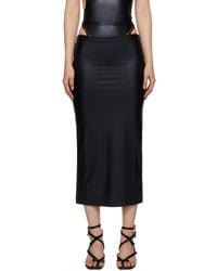 Versace Jeans Couture - Black Hardware Maxi Skirt - Lyst