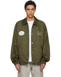 WOOYOUNGMI - Khaki Nylon Coach Jacket - Lyst