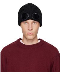 C.P. Company - Extrafine Merino Wool Goggle Beanie - Lyst