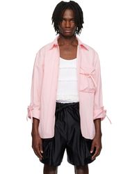 Simone Rocha - ピンク Bow Detail Workwear シャツ - Lyst