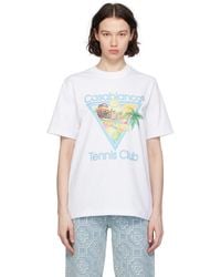Casablancabrand - T-shirt 'tennis club' blanc à logo afro cubism - Lyst