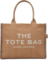 Marc Jacobs - Grand Cabas 'The Tote Bag' Brun Clair À Texte Et Logo En Jacquard - Lyst