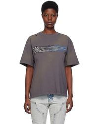 we11done - Gray Printed T-shirt - Lyst