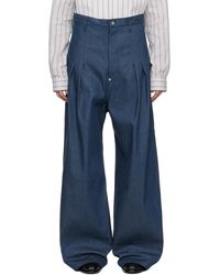 SOSHIOTSUKI - Jean Ample Bleu En Denim À Taille Haute - Lyst