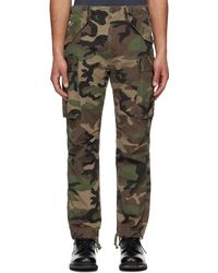 RRL - Khaki Regiment Camo Ripstop Cargo Pants - Lyst