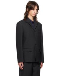 【Dries Van Noten】 テクスチャードブレザー ブラック 24013083_54046248_1000.jpg