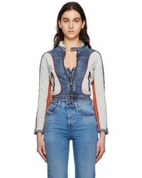 DIESEL - Blouson Light-S bleu en denim - Lyst