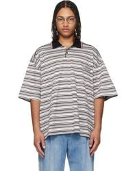 WOOYOUNGMI - Striped Polo - Lyst