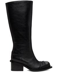 FIDAN NOVRUZOVA - Chunky Heel Classic Square Toe Boots - Lyst