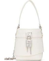 Givenchy - White Micro Shark Lock Bucket Bag - Lyst