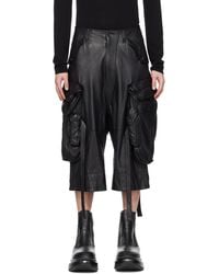 Julius - Gas Mask Leather Shorts - Lyst