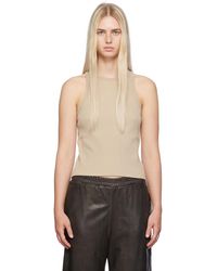 Acne Studios - Débardeur teint en plongée taupe - Lyst