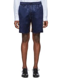 Gucci Blue Bi-material Shorts