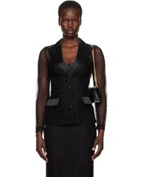 Dolce & Gabbana - Single-breasted Mesh 'dolce' Tuxedo Jacket - Lyst