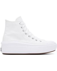 Converse - Baskets montantes chuck taylor all star move blanches - Lyst