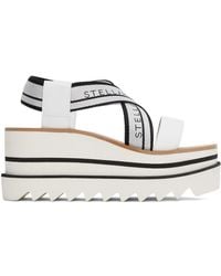 Stella McCartney - White & Black Sneakelyse Platform Heeled Sandals - Lyst