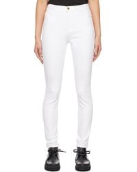 FRAME - ホワイト Le High Skinny ジーンズ - Lyst