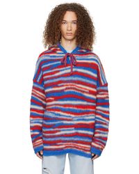 【関税込み】ERL レッド Swirl フーディ ERL Swirl ジップアップ フーディ スウェット パーカー (ERL