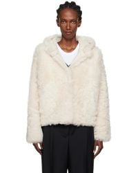 Yves Salomon - Off- Short Hooded Shearling Jacket - Lyst