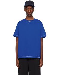 Adererror - T-shirt bleu à logo imprimé - Lyst
