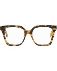 Loewe - Lunettes Jaune Et Noir À Monture Fine - Lyst