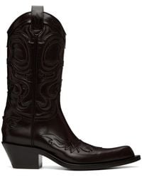 Acne Studios - Pointy Leather Cowboy Boots - Lyst