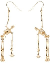 Vivienne Westwood - ゴールド Skeleton ピアス - Lyst