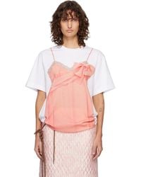 Simone Rocha - Bow Sash Slip Dress Trompe L'Oeil T-Shirt - Lyst