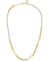 Givenchy - Silver & Gold 'g' Link Mixed Necklace - Lyst