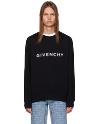 Givenchy - Pull molletonné noir à logo - Lyst
