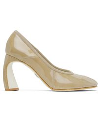 Tory Burch - Chaussures À Talon De 90 Mm Beiges À Bout Ouvert - Lyst