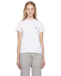 Maison Kitsuné - ホワイト フォックスヘッド Tシャツ - Lyst