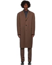 Lemaire - ブラウン スーツ コート - Lyst