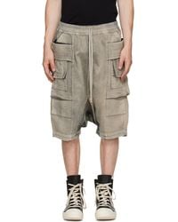 Rick Owens - Tan Tower Creatch Cargo Pods Shorts - Lyst