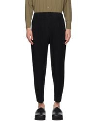 Homme Plissé Issey Miyake - Homme Plissé Issey Miyake Black Monthly Color July Trousers - Lyst