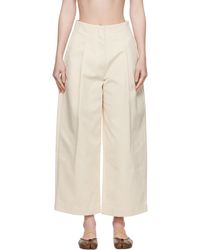 Studio Nicholson - Off- Dordoni Volume Trousers - Lyst